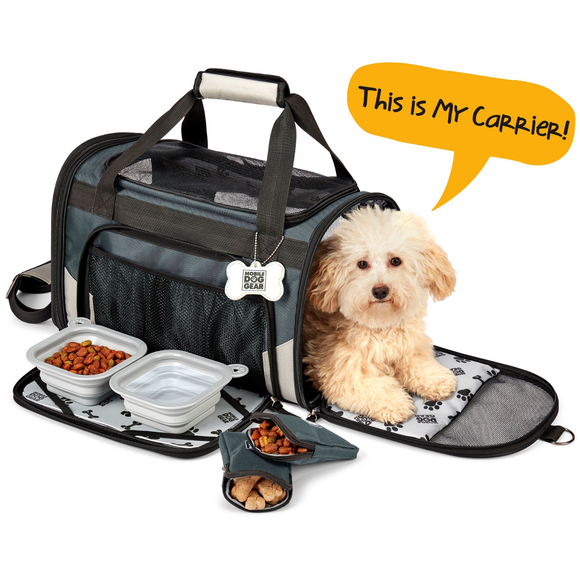 Mobile Dog Gear Gray Pet Carrier Plus， Small