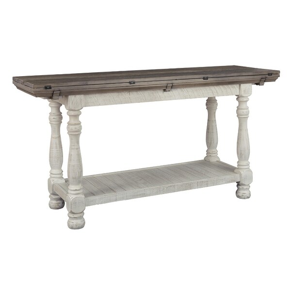 The Gray Barn Ivy Hollow Rustic Flip-top Expandable Sofa Table