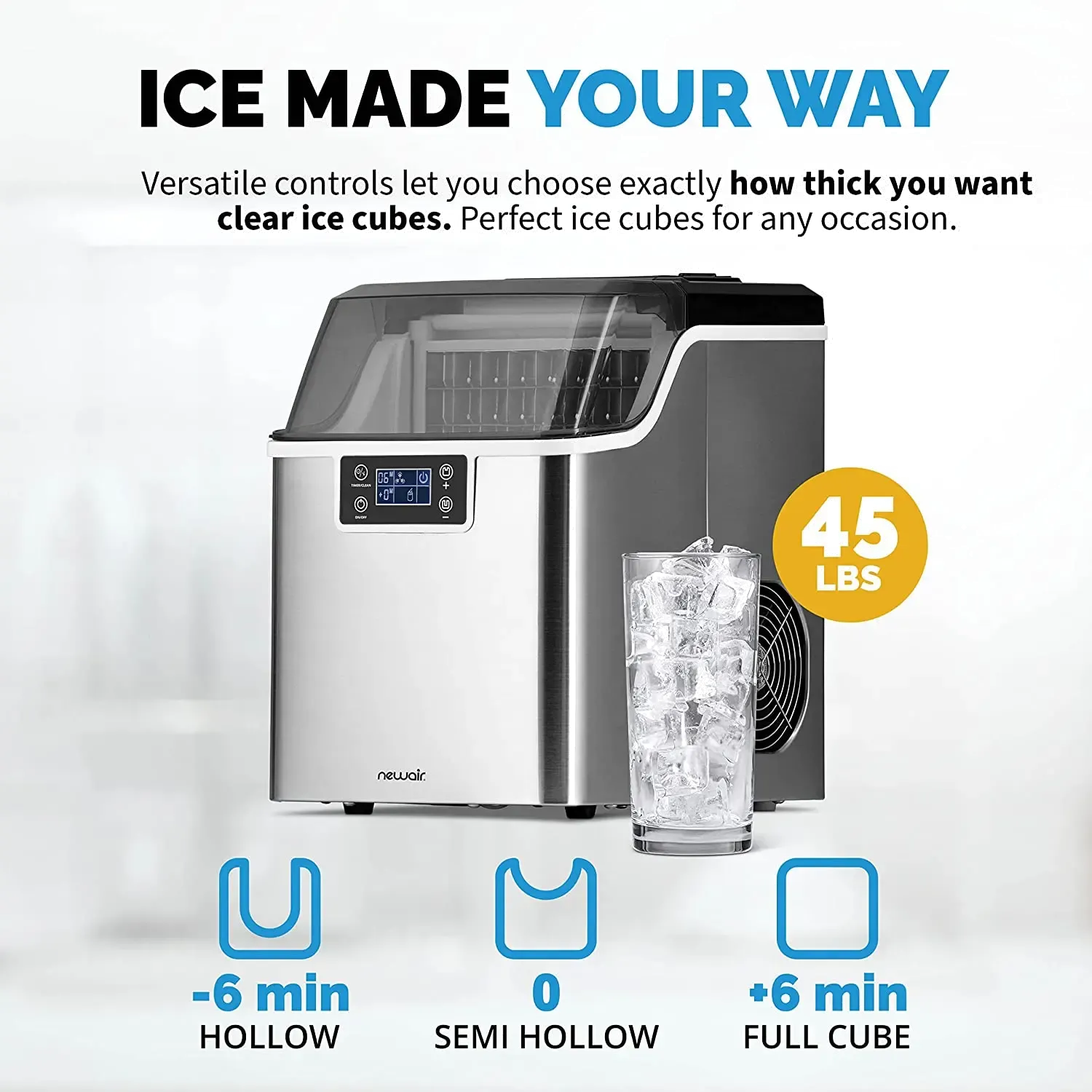 NewAir Countertop Clear Ice Maker