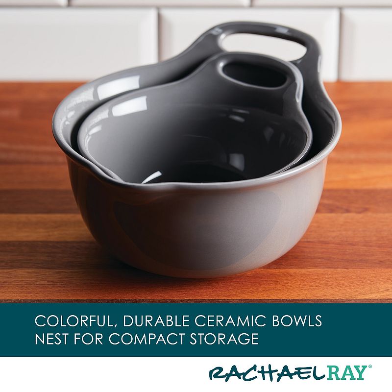 Rachael Ray 2-pc. Ceramic Mixing Bowl Set