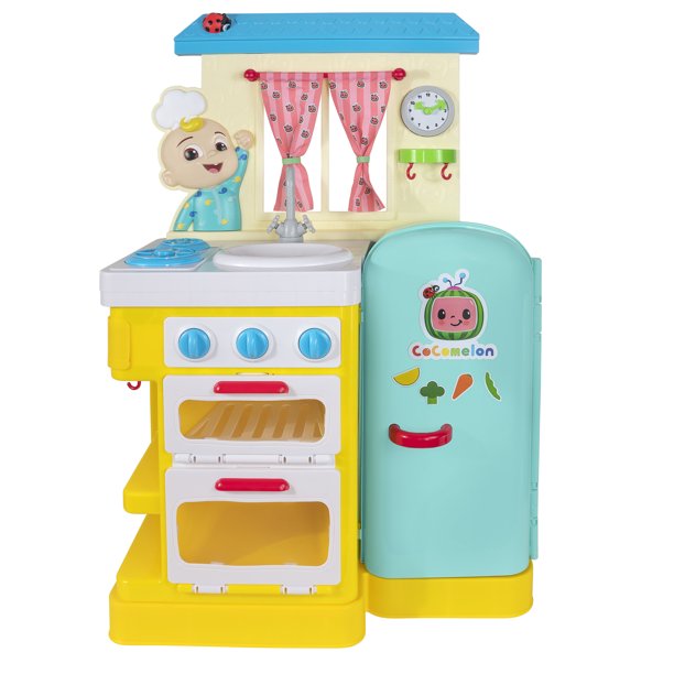 CoComelon 3' Little Kitchen Playset With Lights and Sounds， 19 Pieces