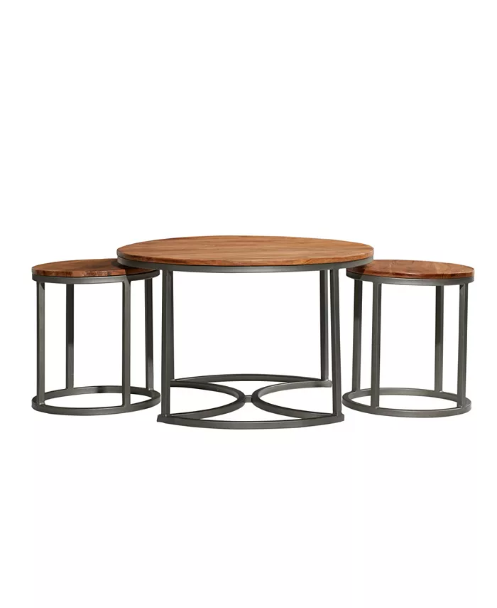 Rosemary Lane Contemporary Coffee Table Set of 3