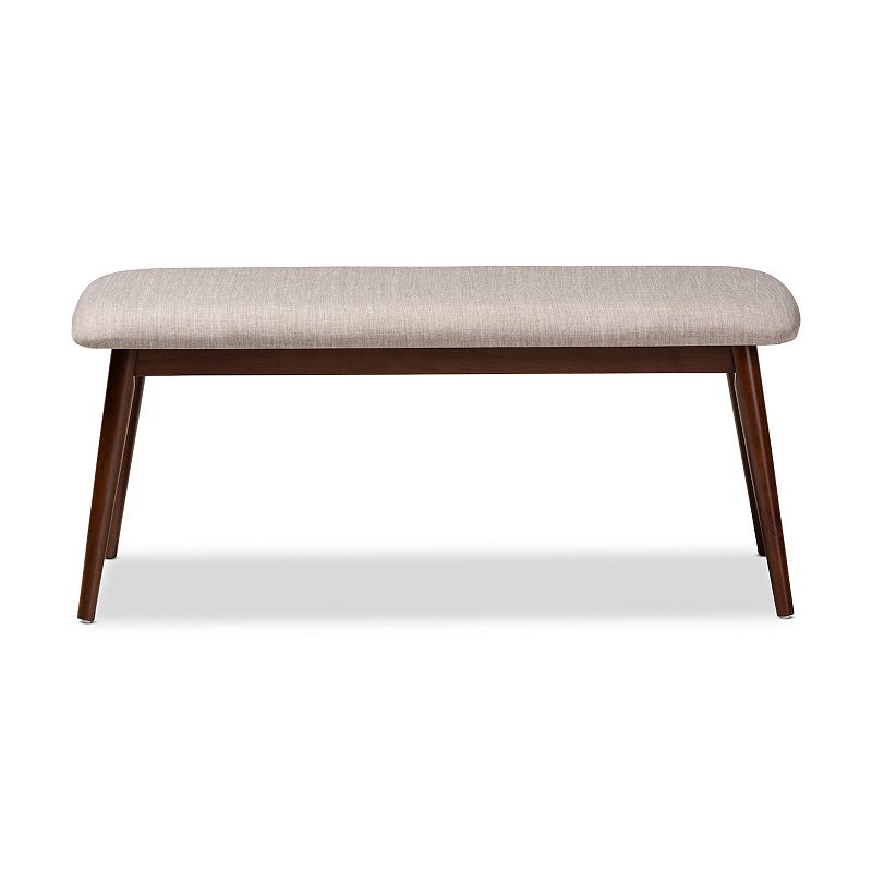 Baxton Studio Flora Light/Pastel Gray Bench