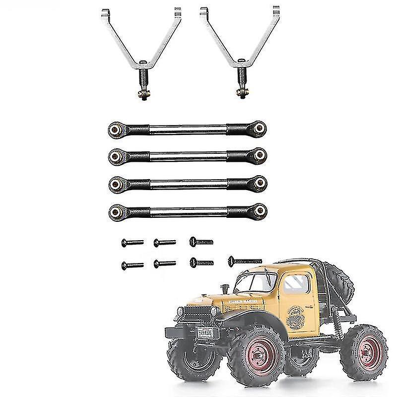 For Fms Fcx24 Metal Chassis Links Pull Rod Tie Rod 1/24 Rc Crawler Car Upgrades Parts Accessories