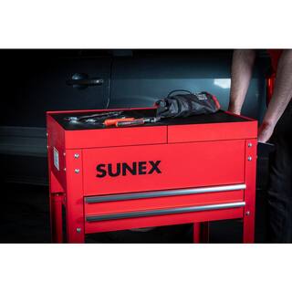 SUNEX TOOLS 23 in. Compact Slide Top Utility Cart - Red 8035R