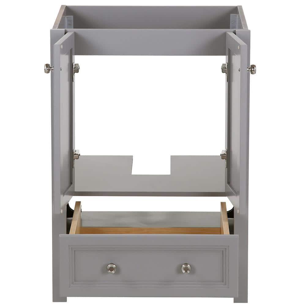 Home Decorators Collection Brinkhill 24 in W x 22 in D x 34 in H Bath Vanity Cabinet Only in Sterling Gray