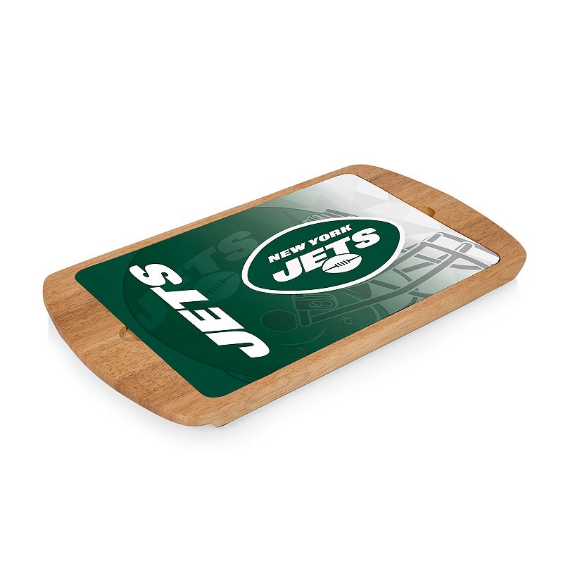 Picnic Time New York Jets Billboard Glass Top Serving Tray