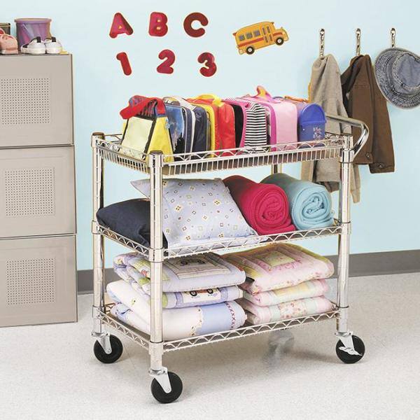 Seville Classics Heavy-Duty Commercial-Grade Utility Cart NSF Listed SHE99307ZB