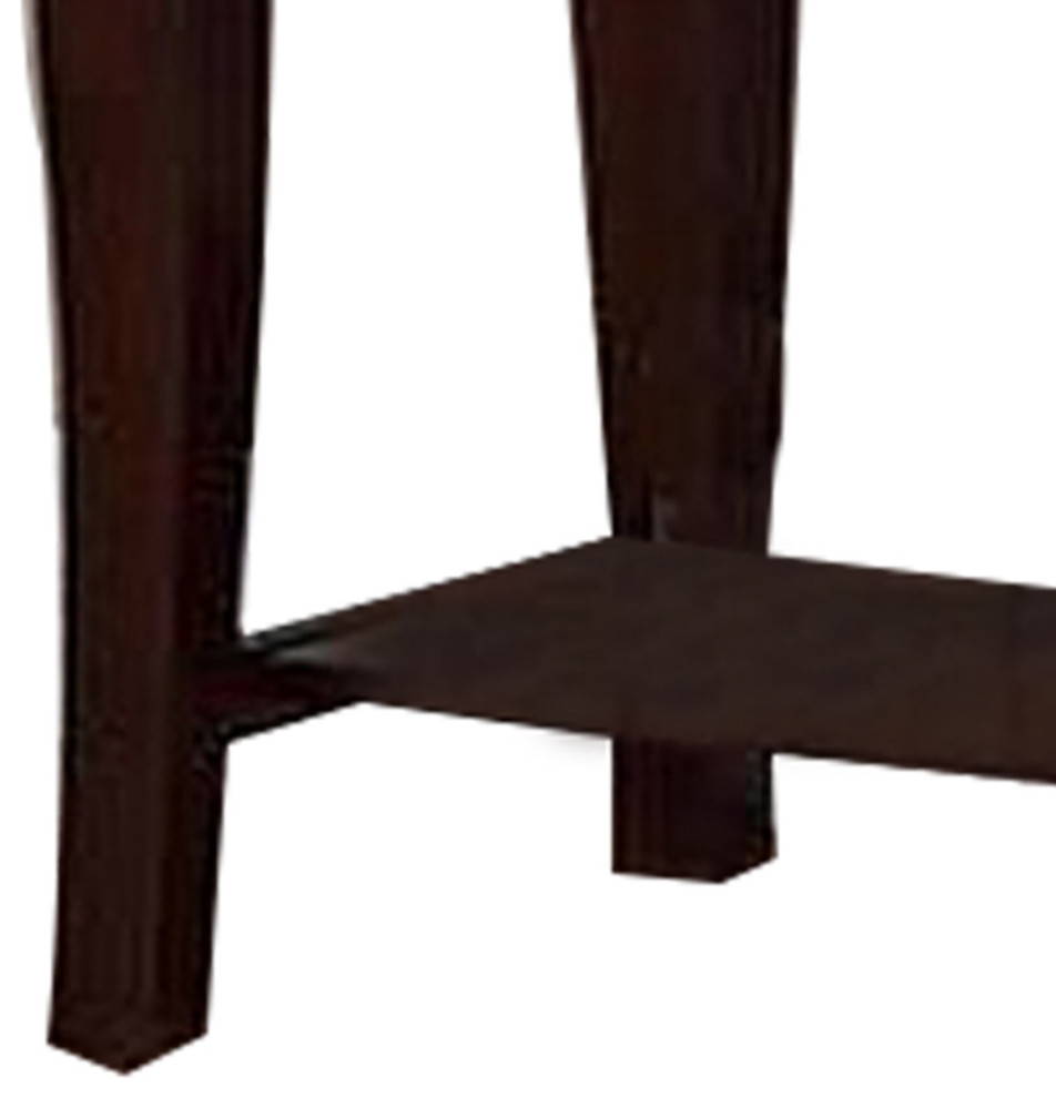 Jett 24 Inch Wood End Table With 1 Drawer Bottom Shelf Cherry Brown   Transitional   Side Tables And End Tables   by Dot  ampBo  Houzz