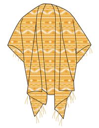 Brook Shawl - Ochre Yellow Sol