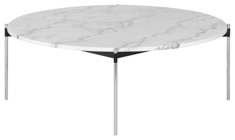 Brunello Coffee Table White Marble Top   Contemporary   Coffee Tables   by Virgil Stanis Design  Houzz