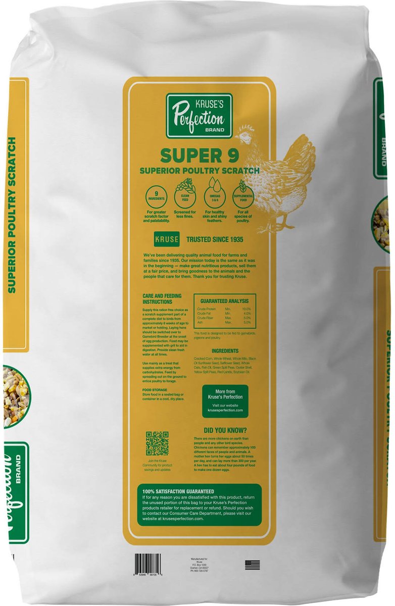 Kruse's Perfection Brand Super 9 Superior Scratch Poultry Feed