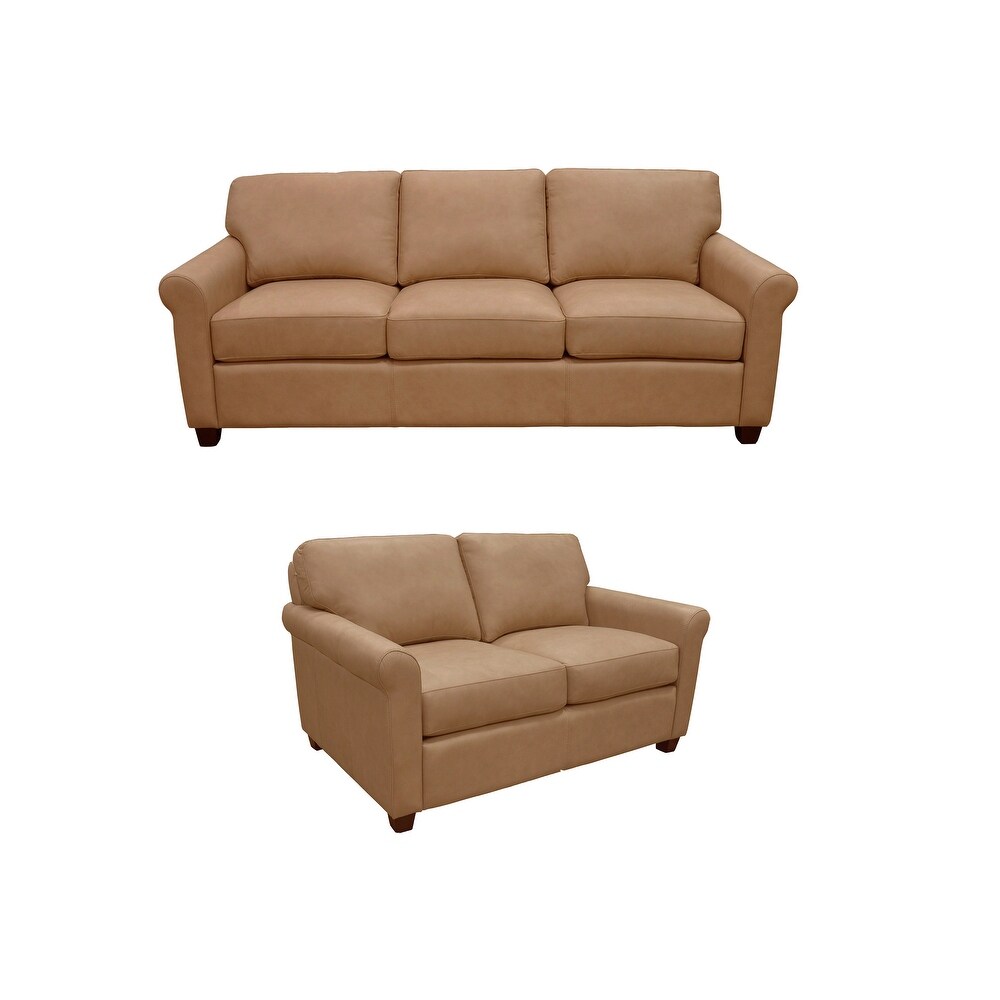 Maricopa Ultra Comfort Genuine Leather Sofa and Loveseat Set