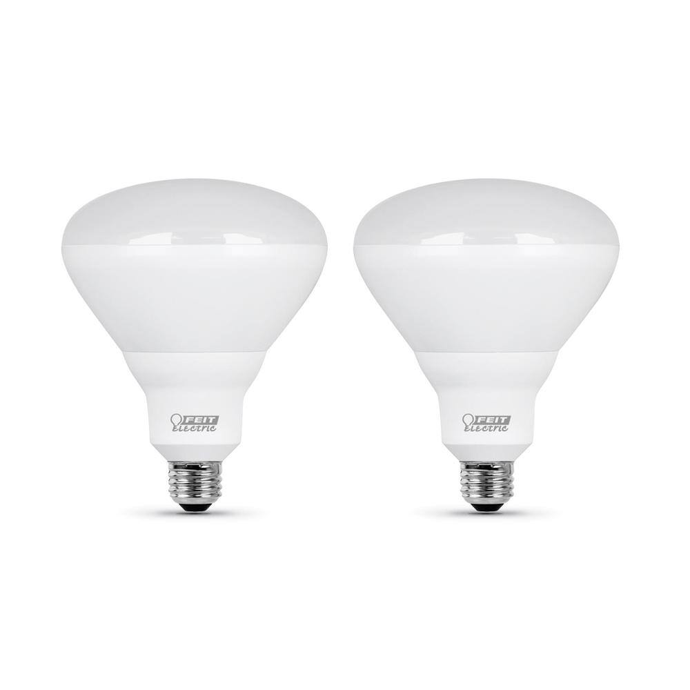 Feit Electric 65-Watt Equivalent BR40 Dimmable CEC Title 20 Compliant Energy Star 90+ CRI Flood LED Light Bulb Soft White (2-Pack) BR40DM927CA2