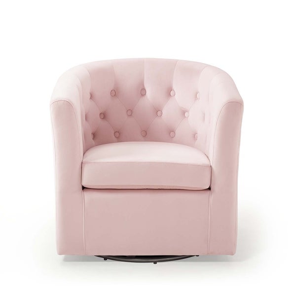 Prospect Tufted Performance Velvet Swivel Armchair