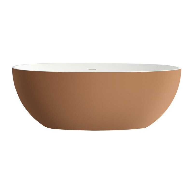 Alvana 61'' x 29.5'' Freestanding Soaking Solid Surface Bathtub