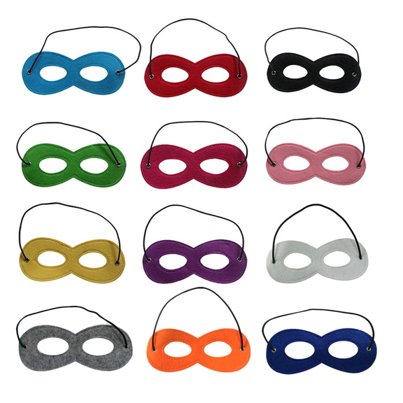 TOPTIE 50 Pack Felt Eye Mask  Kids Party Mask Hall...