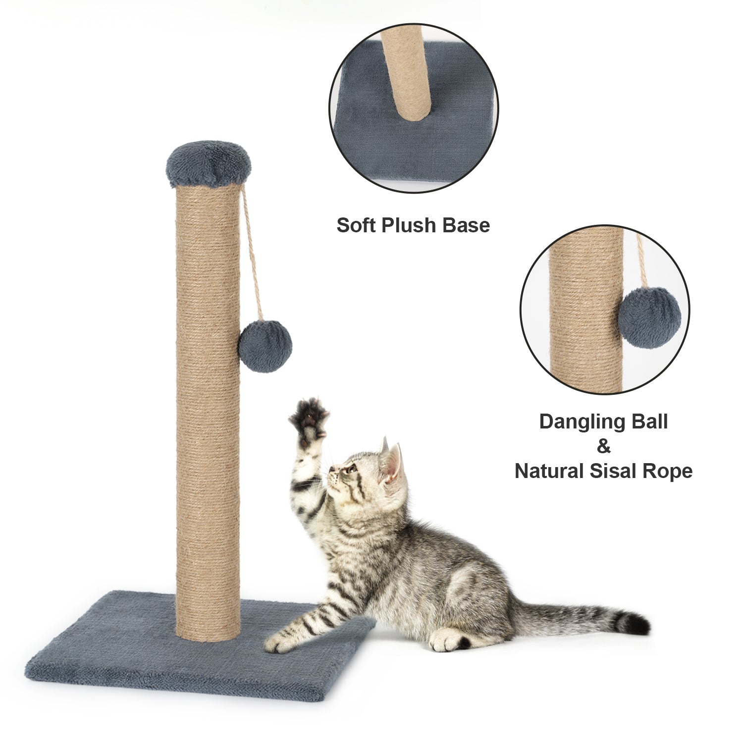 Cat Scratching Post， Indoor Cat Scratching Post， Tall Cat Scratching Ball， Durable Cat Scratching Post for Adult Cats