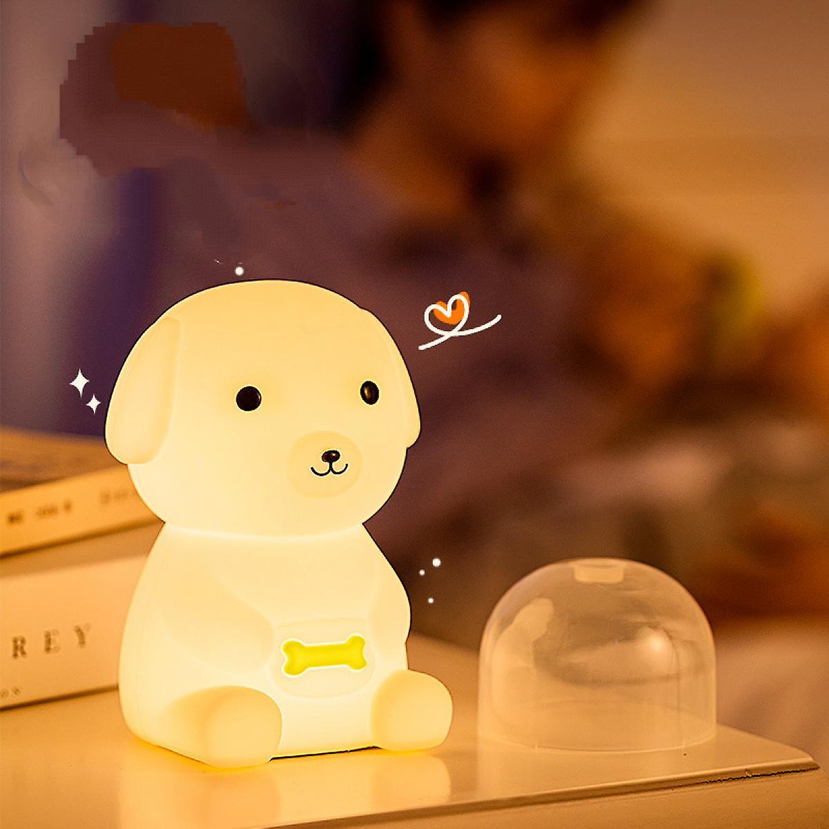 Puppy Night Light For Kids， Silicone Cute Night Light Lamp， Led Rechargeable Kids Night Light Nursery Cute Lamp，  For Girls Kids Room Decor