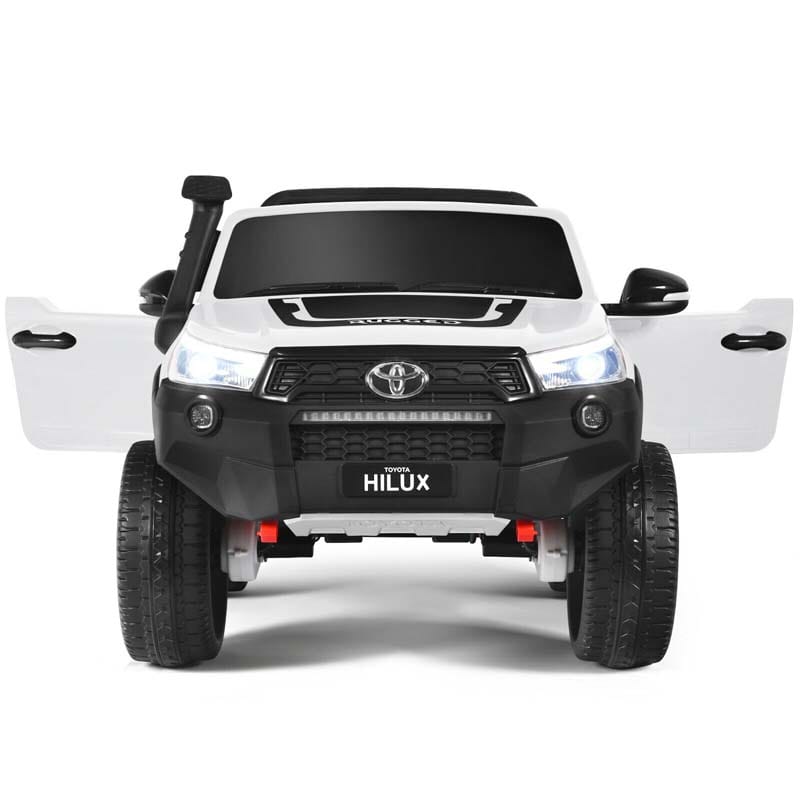 Licensed Toyota Hilux 2-Seater Kids Ride on Car 4WD 2x12V Battery Powered Riding Toy Truck with Remote