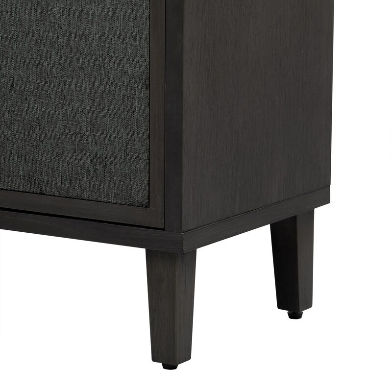 Classic 4 Doors Storage Cabinet  Black