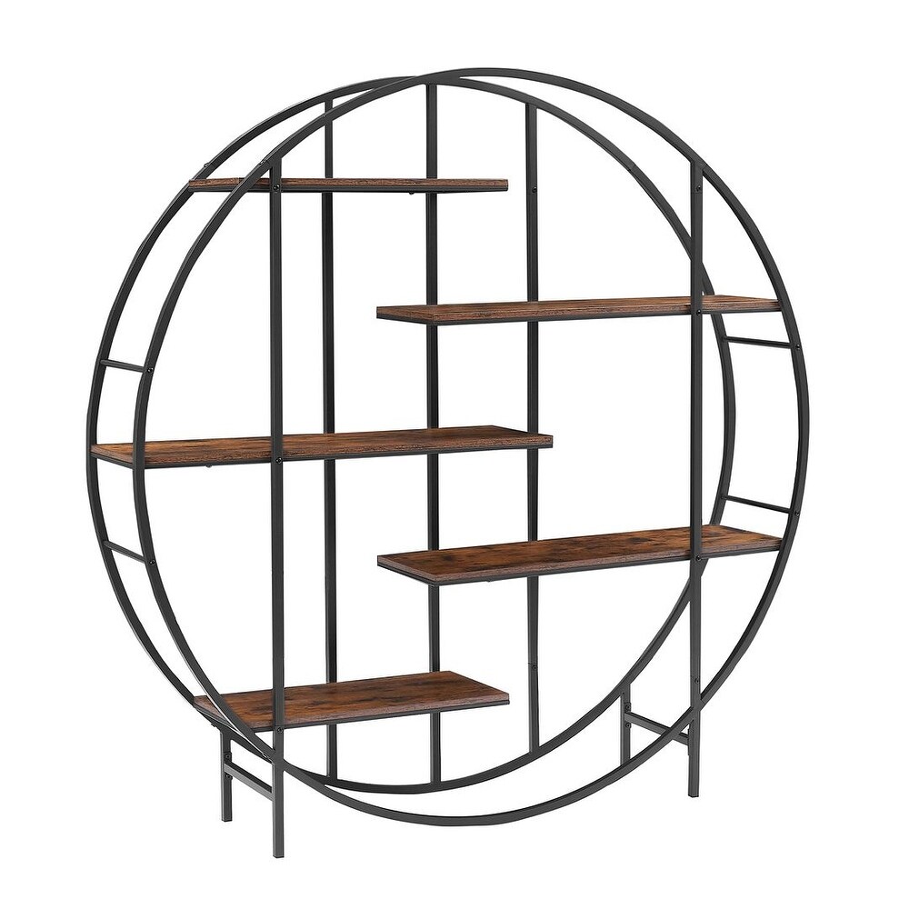 Round 5 Tier Metal Plant Stand Bookshelf Display Shelf