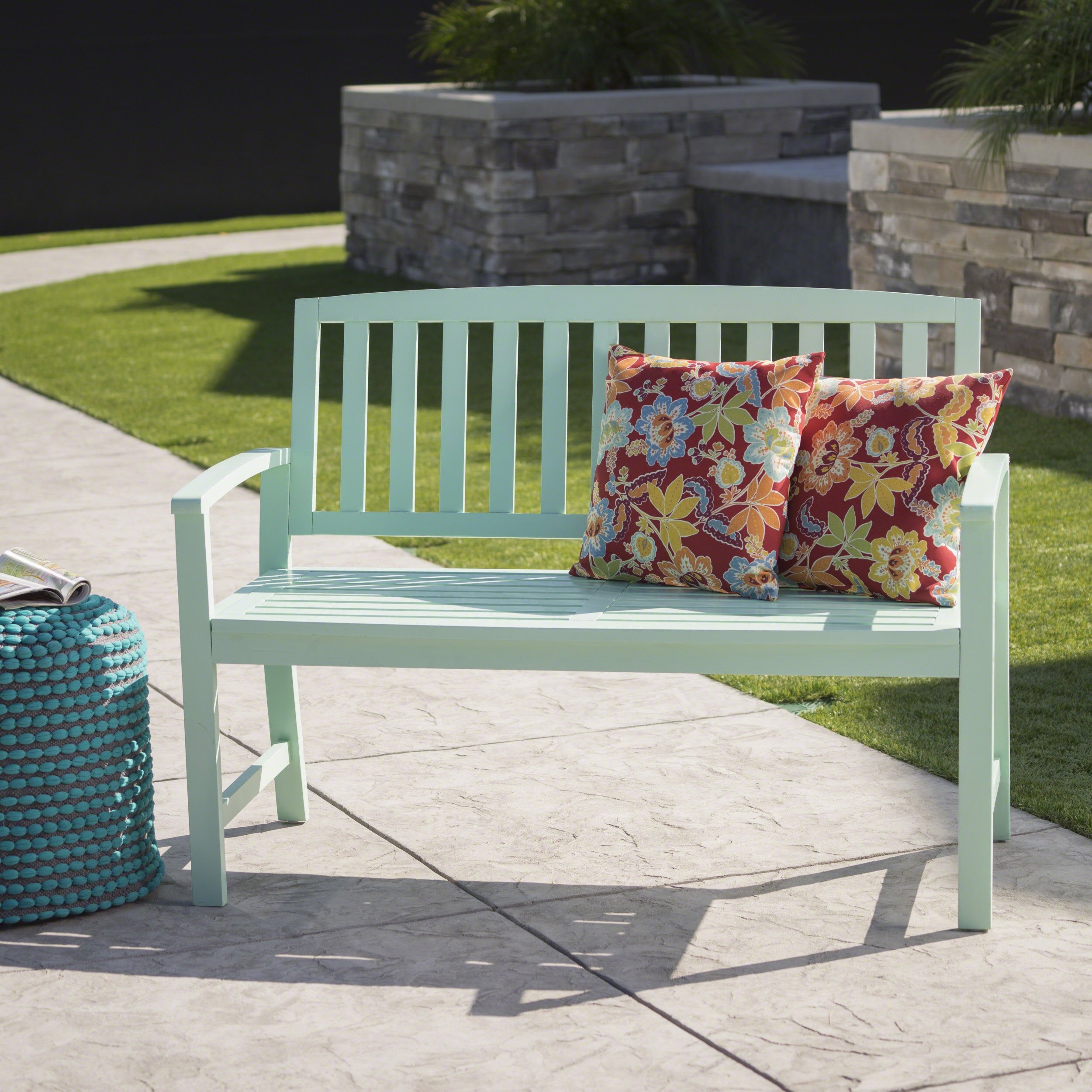 Lola Outdoor Acacia Wood Bench