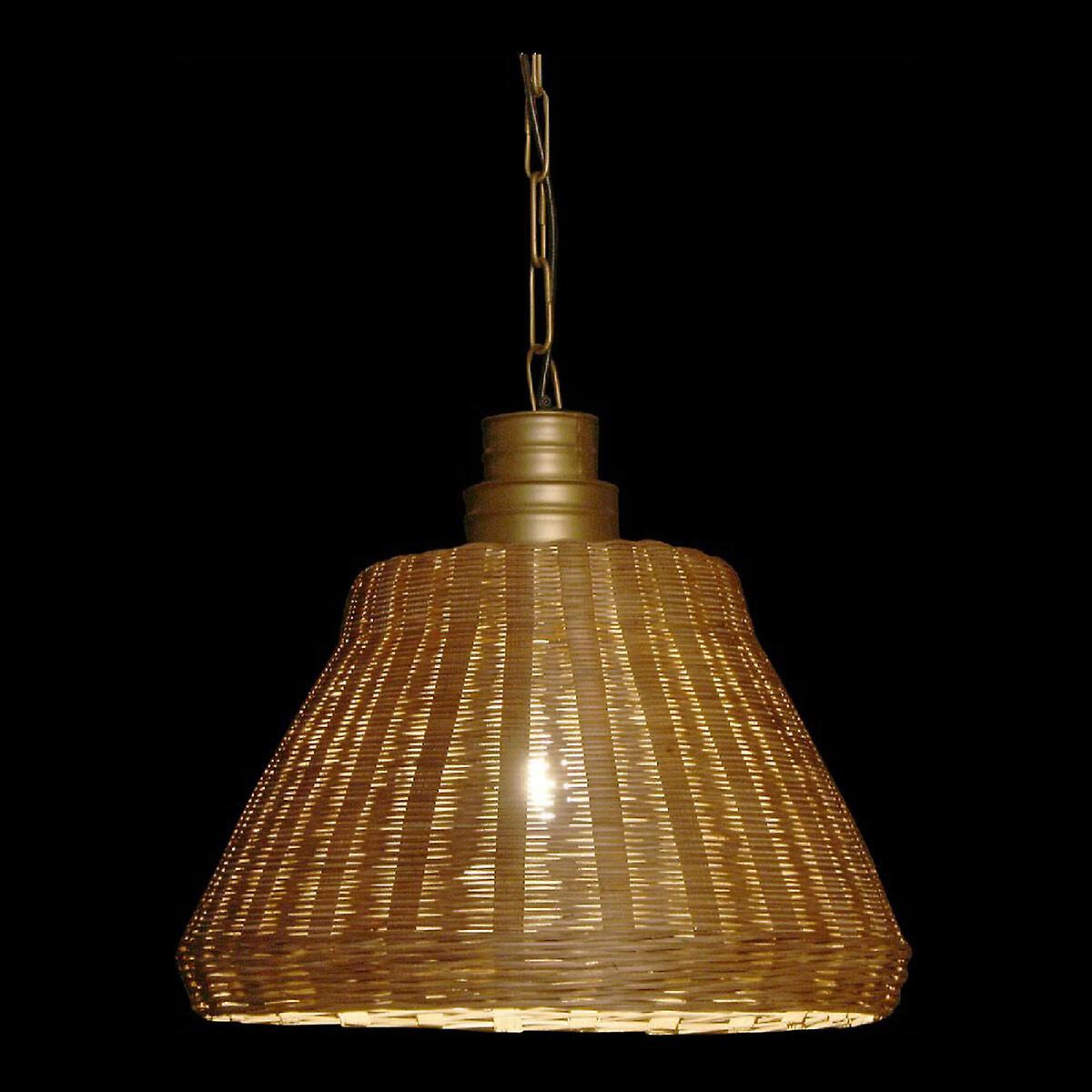 Ceiling light dkd home decor metal wicker (50 x 50 x 45 cm)