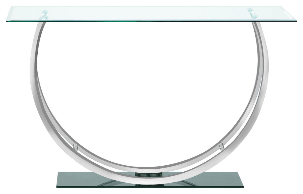 Danville U shaped Sofa Table Chrome   Modern   Console Tables   by Modon  Houzz