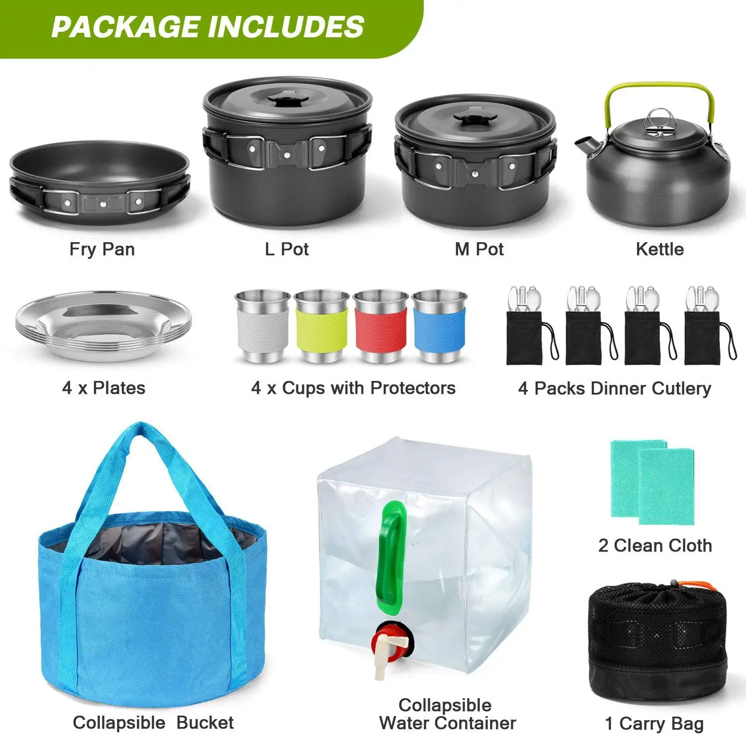 Your city Factory Sales Outdoor Pot Setscooking Pot Set Non stick Cookware Camping Cookware Camping Kitchen