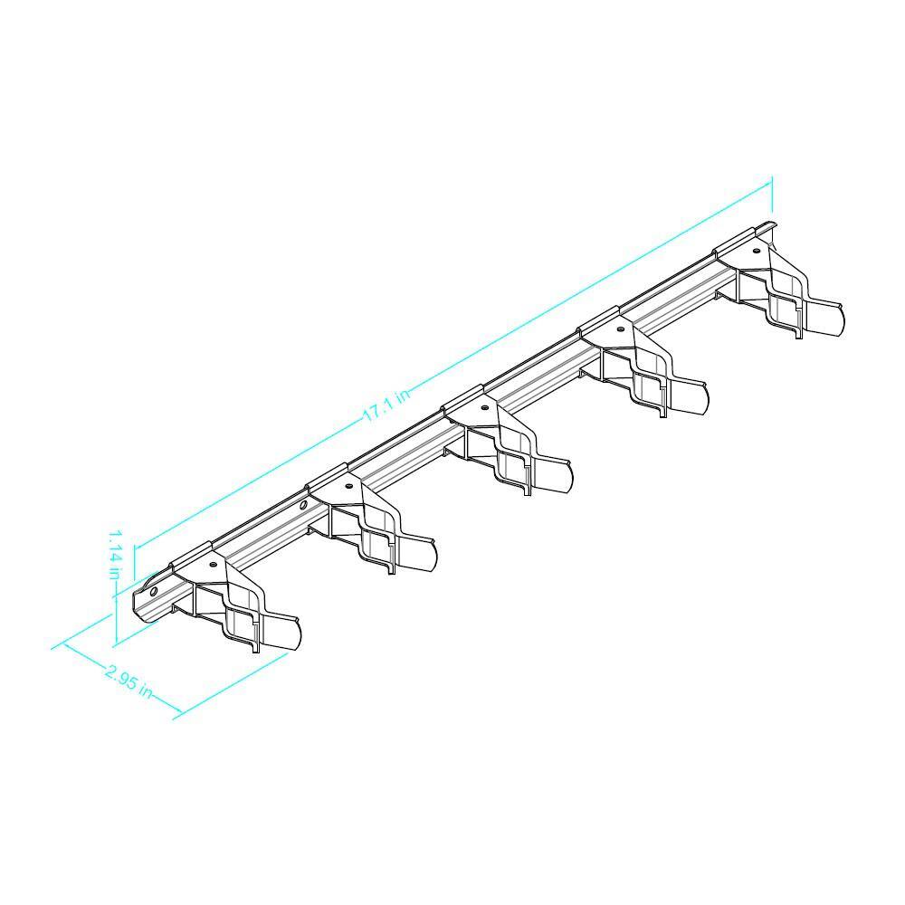 Everbilt 17 in. Wall-Mounted White Steel Spring Grip Clip Adjustable Storage Bar 01147