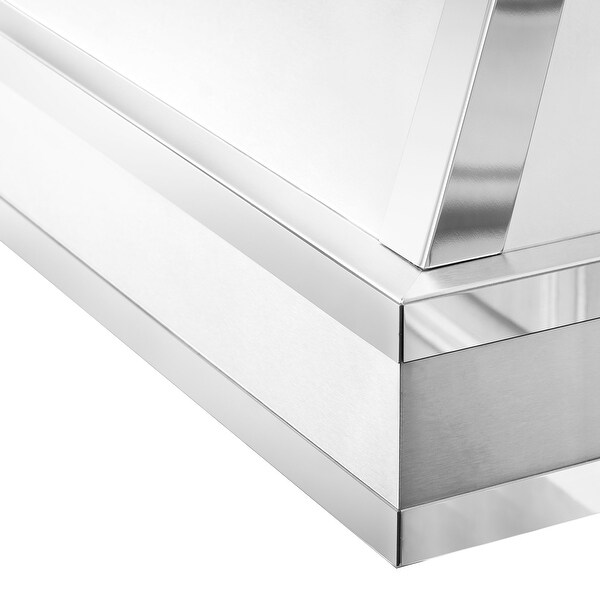 ZLINE Designer Series Wall Mount Range Hood in Fingerprint Resistant Stainless Steel with Mirror Accents