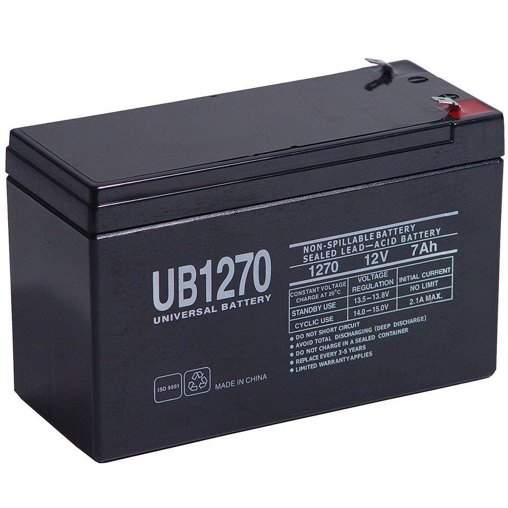 UPG 12-Volt 7 Ah F1 Terminal Sealed Lead Acid (SLA) AGM Rechargeable Battery UB1270