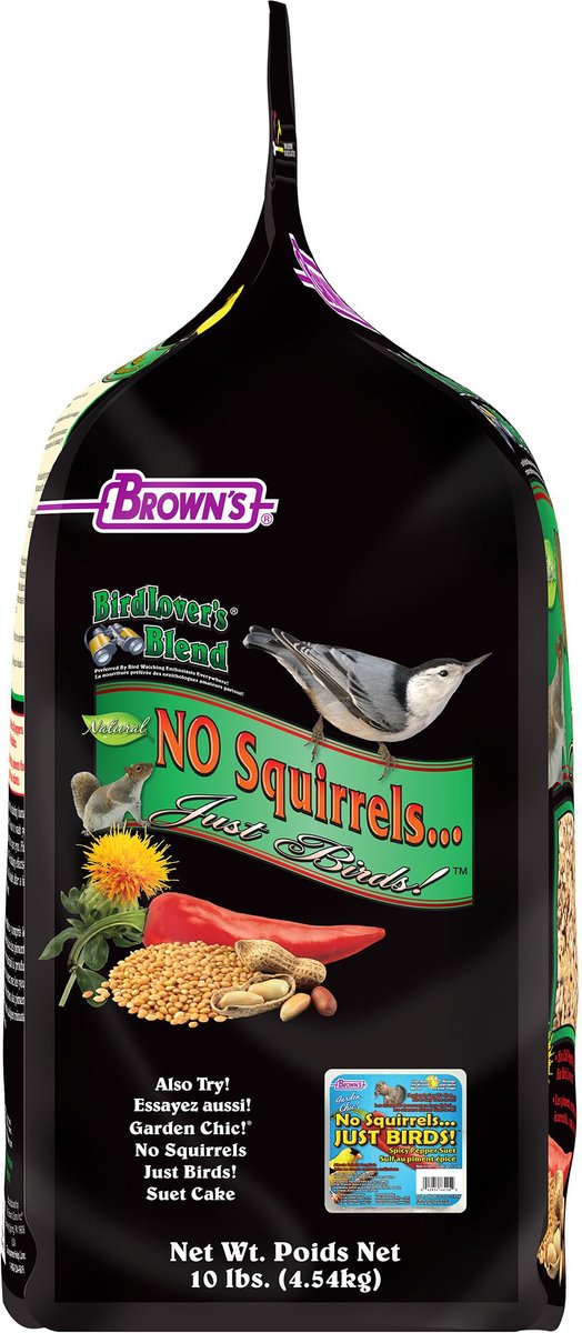 Brown's Bird Lover's Blend No Squirrels Just Birds Chili Pepper Wild Bird Food