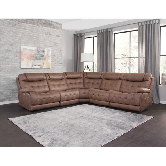 5 Piece Modular Reclining Sofa Sectional   Power H...