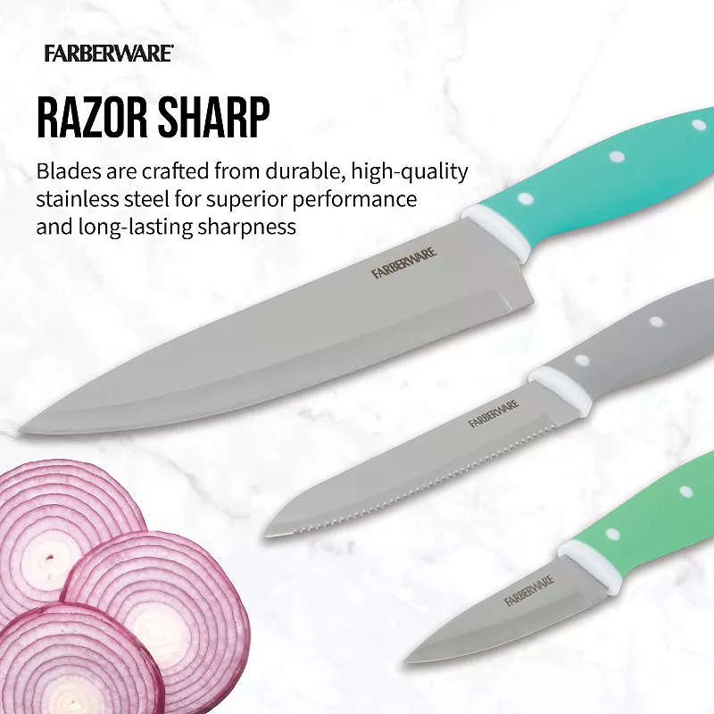 Farberware 3-pc. Soft-Handle Chef Knife Set