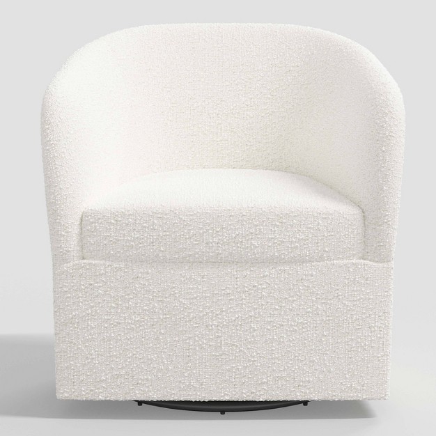 Rhea Swivel Chair In Boucle