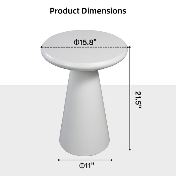 Patio Watcher 16 in. Mgo Concrete Mushroomshaped Patio Outdoor Side Table