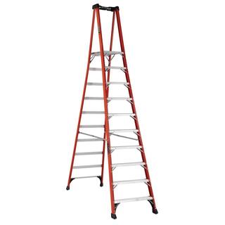 Louisville Ladder 10 ft. Fiberglass Pinnacle PRO Platform Ladder with 375 lbs. Load Capacity Type IAA Duty Rating FXP1810HD