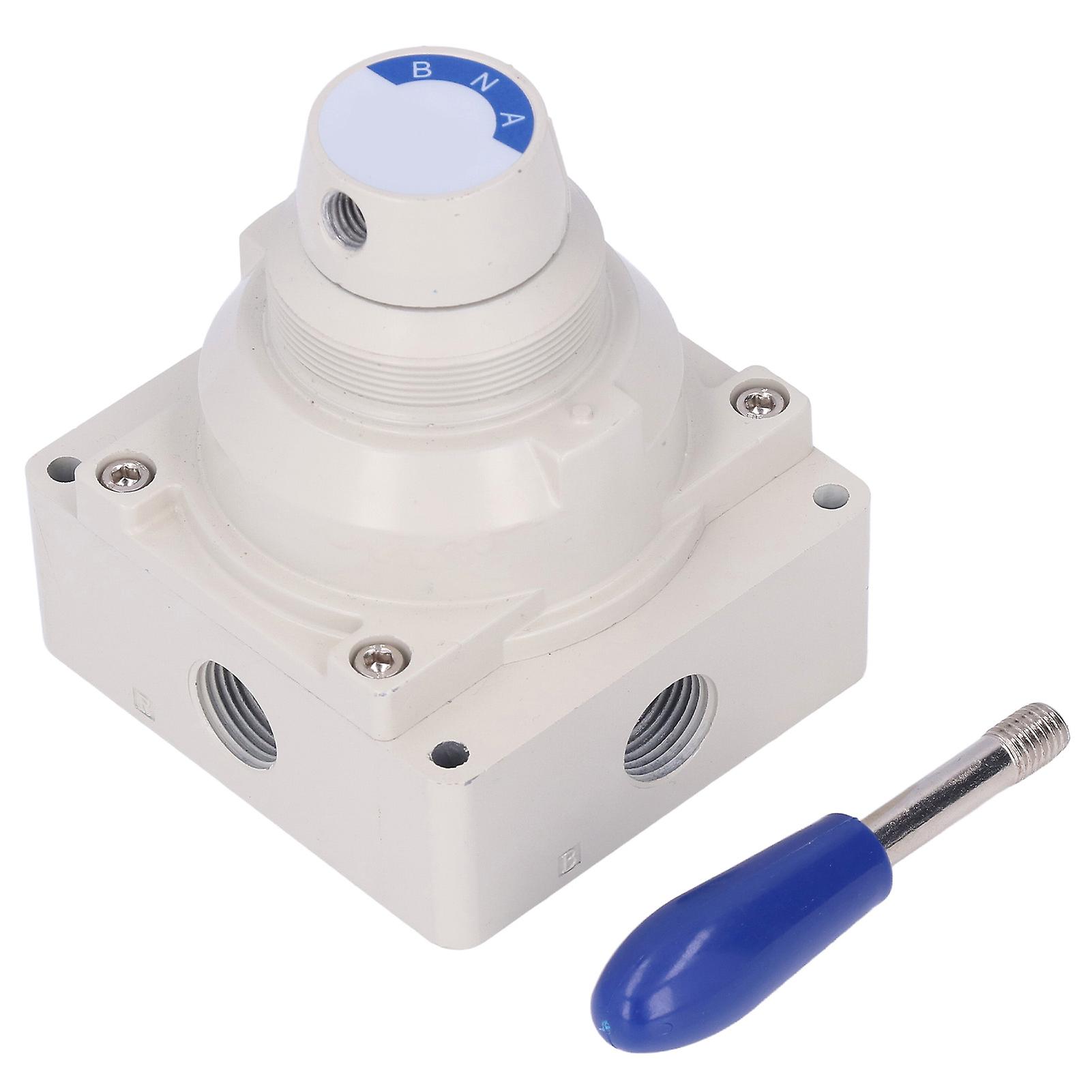 Air Hand Valve Rotary Lever 2 Position 4 Way Pneumatic Flow Control Switch Accessory4hv410-15