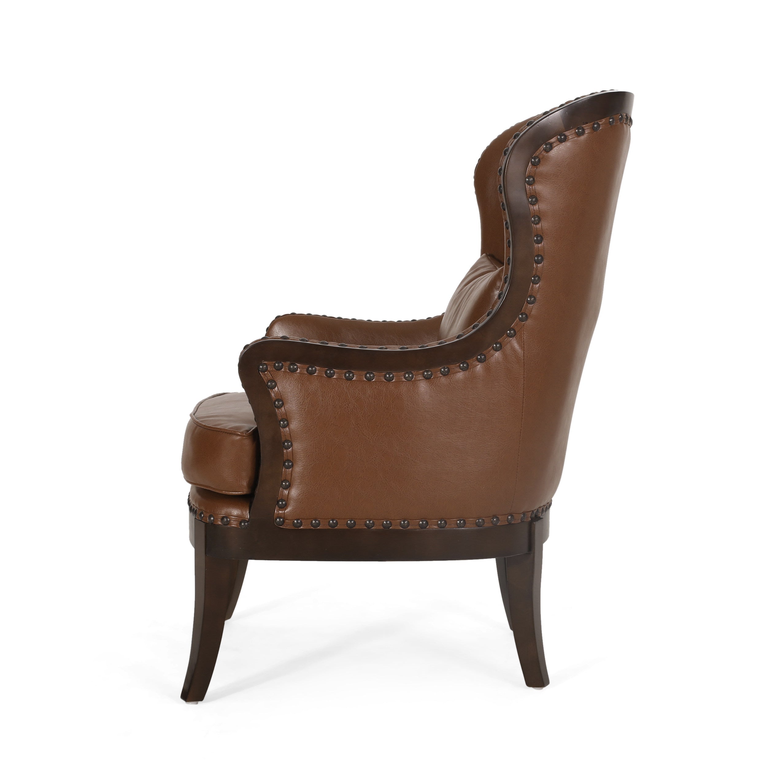 Jett Contemporary Upholstered Accent Chair with Nailhead Trim