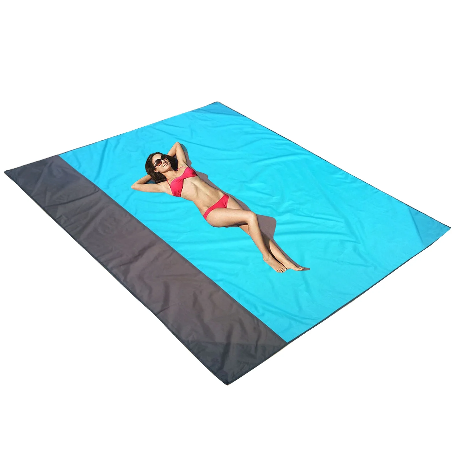 Custom Oversized Portable Puffy Sand Proof Picnic Camping Blanket For 4 7 Adults