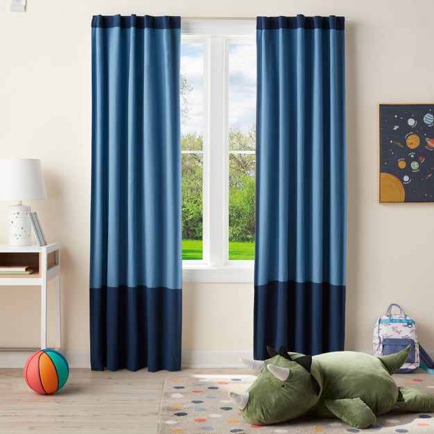 Tonal Blackout Window Kids x27 Panel Blue