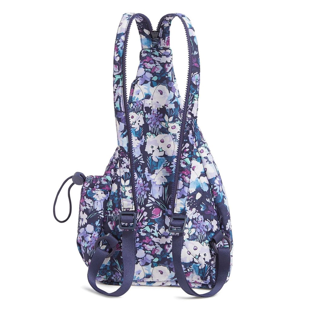 Vera Bradley  Featherweight Sling Backpack in Artist's Garden Purple