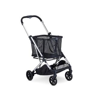 Joovy Boot Personal Compact Multi-Purpose Aluminum Frame Shopping Cart in Silver 5001