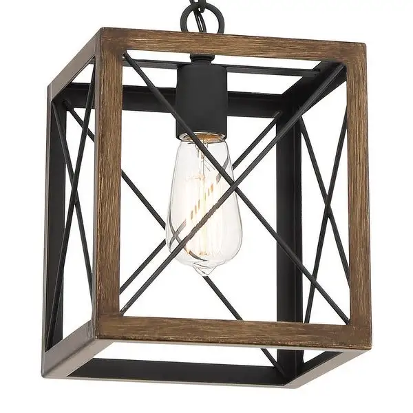 Acroma 1 Light 8In Linear Modern Farmhouse Rectangle Chandelier-UL Certified - N/A Shopping - The Best Deals on Chandeliers
