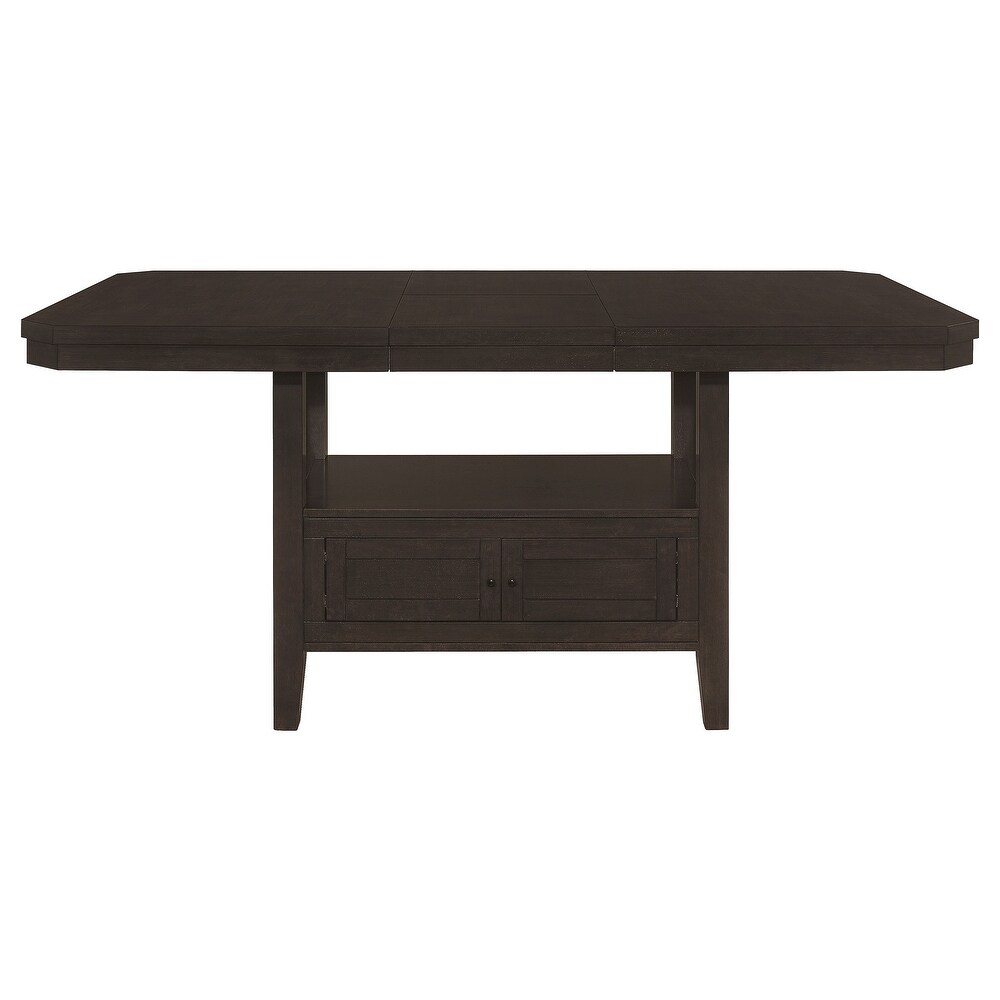 Coaster Furniture Prentiss Rectangular Counter Height Dining Set with Butterfly Leaf Cappuccino