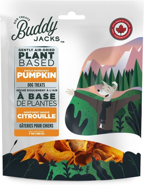 Buddy Jack's Pumpkin Grain-Free Dog Treats， 7-oz bag