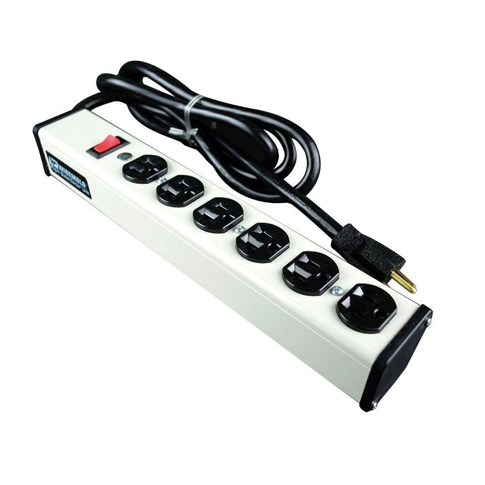 Legrand Wiremold 6-Outlet 20 Amp Compact Power Strip 6 ft. Cord ULB620-6