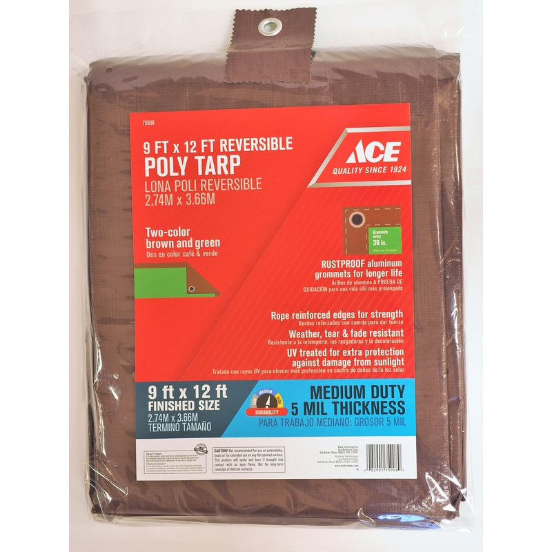 TARP POLY BRN/GRN 9X12